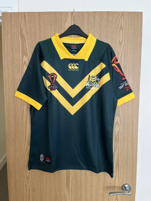 Australia Canterbury Rugby League 2017 World Cup Shirt NRL Men’s UK Size Large