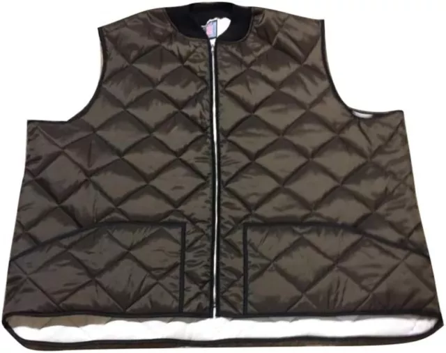 NWT USA Made Big and Tall 8X Heavy Thermal Lined Quilted Vest in Brown