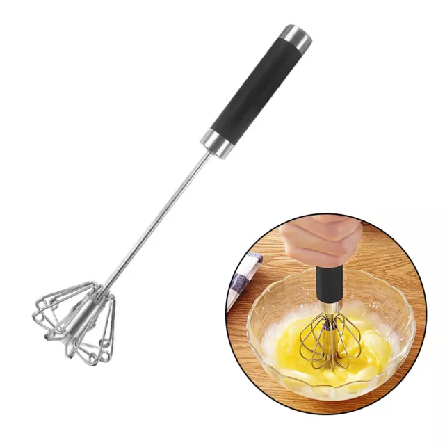 Semi-Automatic Egg Whisk Hand Push Egg Beater Stainless Steel Blender Mixer Whis