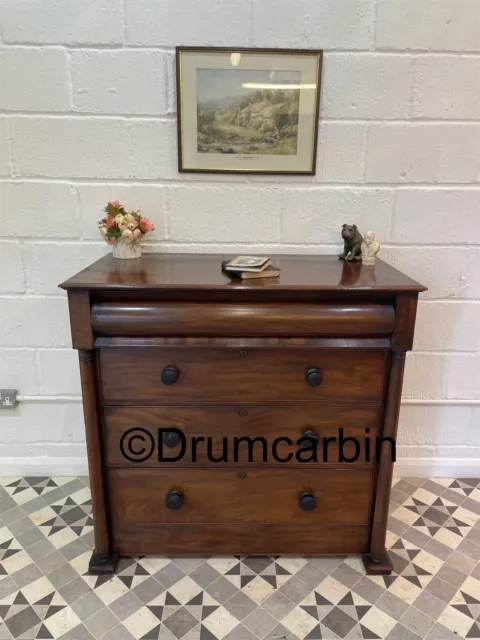 Antique Victorian Scottish Mahogany Chest Of Drawers 🚚