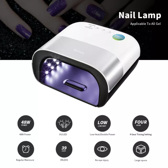 Nailart NagelDesign Fingernagel  Lichthärtungsgerät Lichthärtegerät UV Lampe 48W