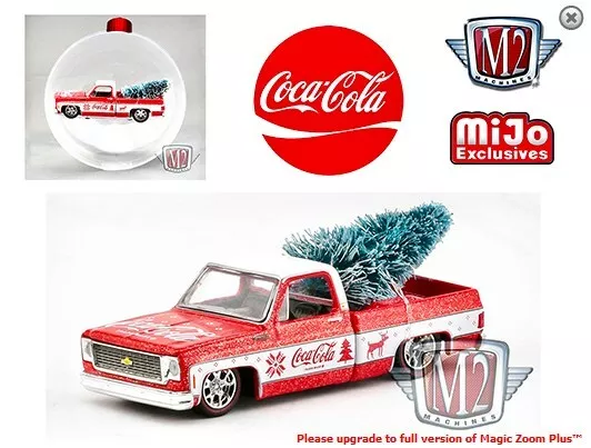 1973 M2 Coca Cola Ornament Exclusive Machines Chevy Fleetline Truck (Cardboard)