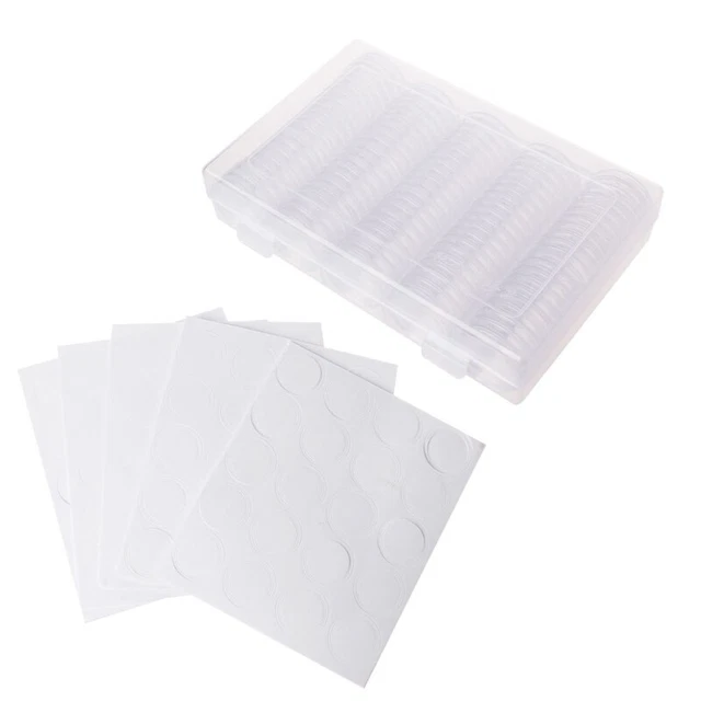 Small Coin Storage Box Round 30mm with Pad Rings Home Bedroom Desktop Book