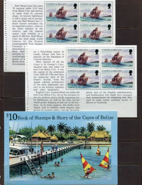 BELIZE 1984, POSTAL HISTORY, SHIPS,  Scott 8a  COMPLETE BOOKLET, MNH 2