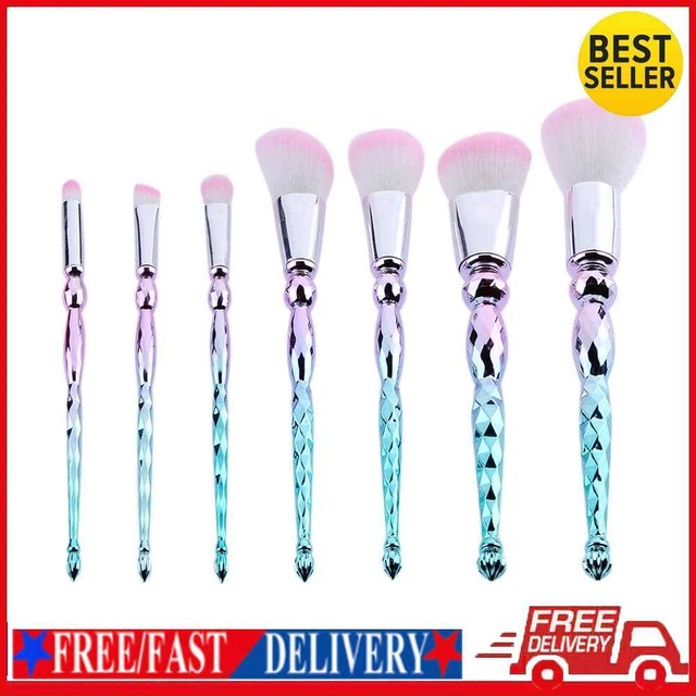 Moda 7 piezas Pro Spiral Gradiente Manija Maquillaje Cepillo Set Herramientas Cosméticas Kit
