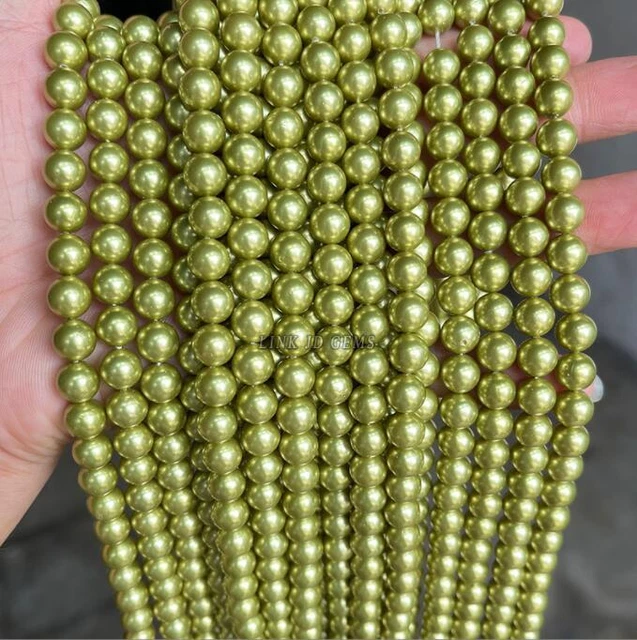 Wholesale 5pcs/package 6mm High gloss shell pearl loose bead