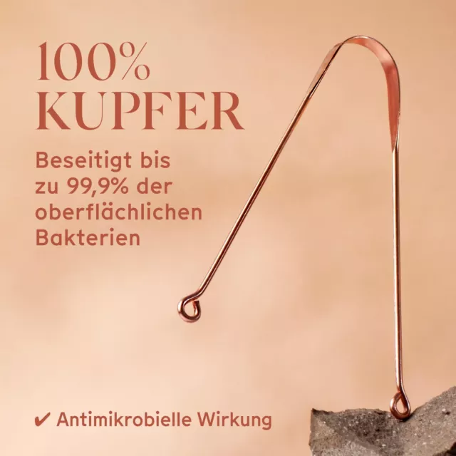 Zungenreiniger aus Kupfer | Ayurvedischer Zungenreiniger | 1 Zungenschaber ge... 3