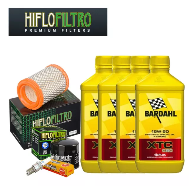 Kit Tagliando Ducati Monster 696/796/1100 Bardahl 15W50 Filtro Olio Aria Candela