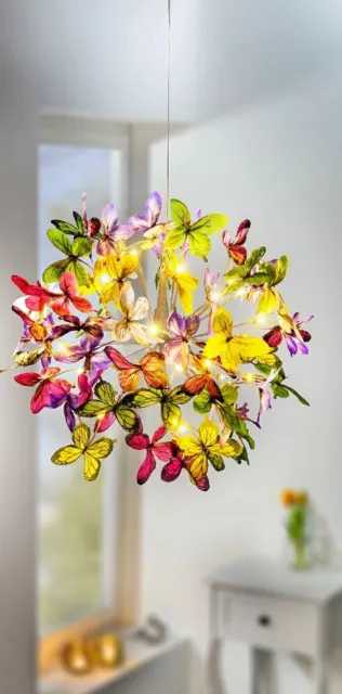 LED-Hängedeko Schmetterlinge mit 30 warmweißen LEDs und 6-Stunden-Timer NEU