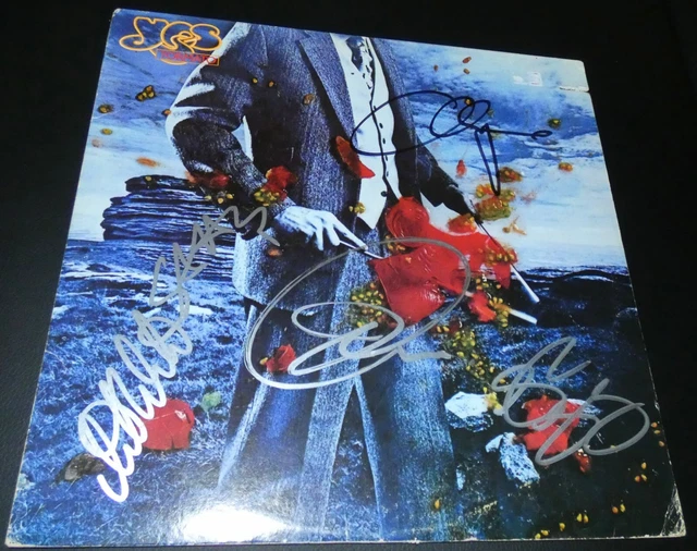 YES SIGNED vinyl  LP x5 Jon Anderson Wakeman Howe Squire & White 