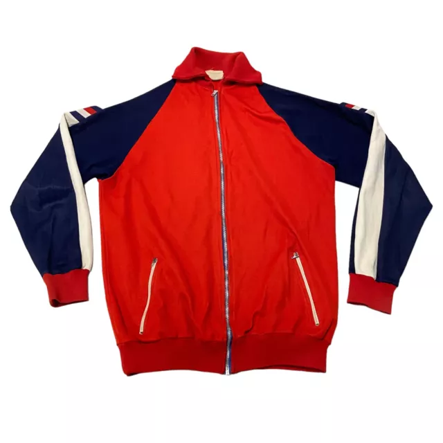 Vintage Soft Shell Tracksuit Top Jacket | Retro 80s Sportswear Red VTG