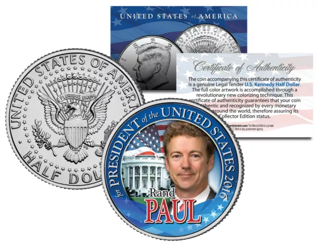 RAND PAUL FOR PRESIDENT 2016 - JFK Half Dollar US Coin Political CAMPAIGN