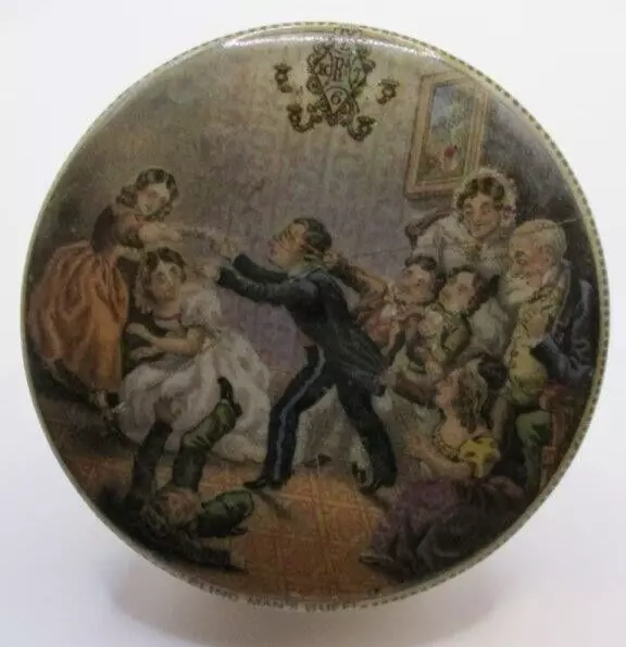 Blind Mans Buff - Prattware Pot Lid