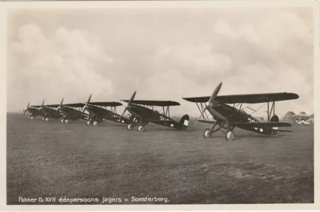 Original old photo postcard Airplane Fokker D.XVII Soesterberg Holland
