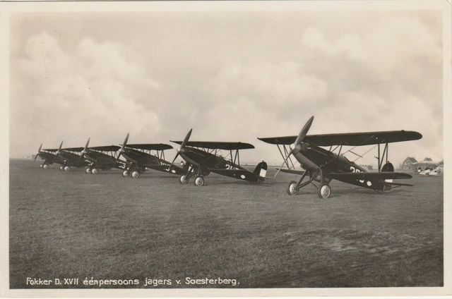 Original old photo postcard Airplane Fokker D.XVII Soesterberg Holland
