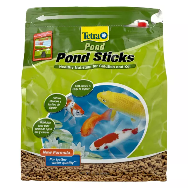 Tetra Tetrapond Sticks 1 Pound, Pond Fish Food, For Goldfish And Koi, Premium
