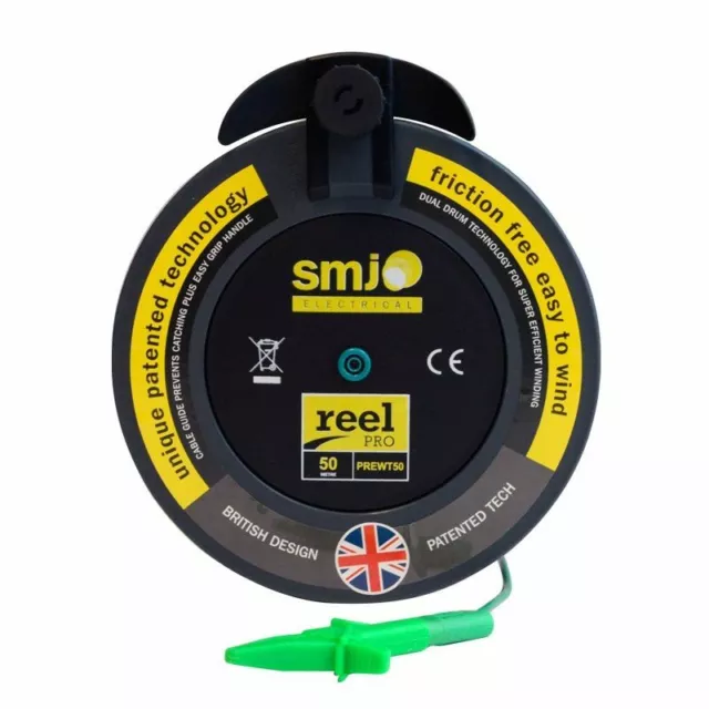 SMJ 50m metre R2 Earth Wander Test Lead fits Fluke, Metrel, Kewtech, Di-Log,