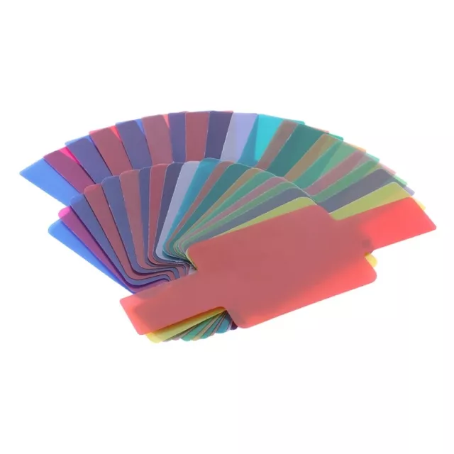 20 Color Photographic Color Gel Filter Cards Set Flash Speedlite for