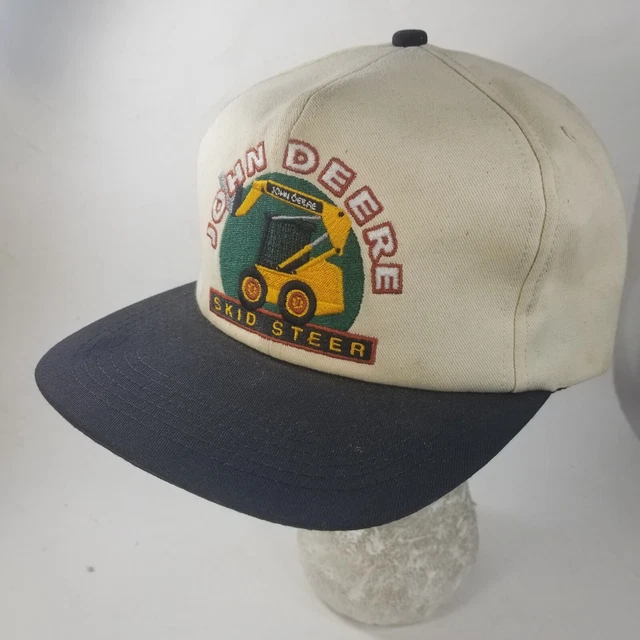 John Deere Skid Steer Snap Back Truckers Hat K products Cap Vintage USA