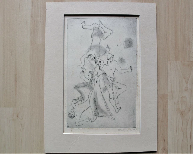 ORIG. GRAFIK RADIERUNG ELKE RÖSSLERBULLERT (1942 Potsdam) signiert