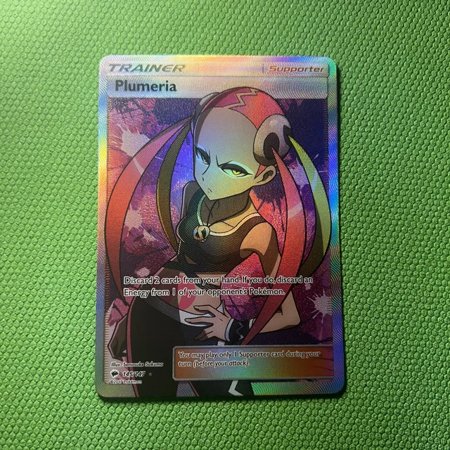 Plumeria - 145/147 - Burning Shadows - Full Art Trainer - Pokemon Card