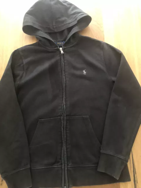 Polo Ralph Lauren Zip Up Black Hoodie Boys 14-16