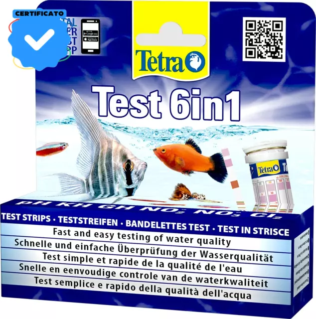 Test 6 In1 Test Dell'Acqua per L'Acquario Controllo Facile Qualità 25 Strisce