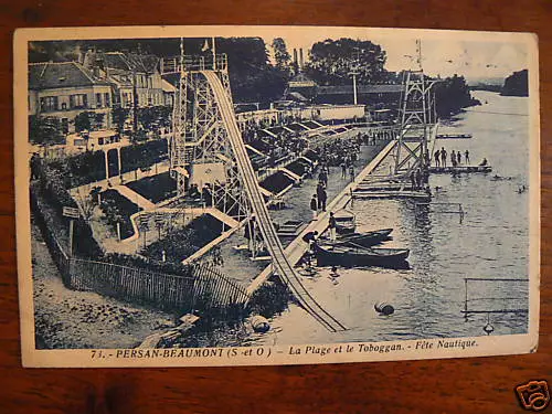 cpa 95 Persian Beaumont beach slide nautical party ani