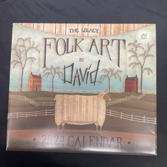LEGACY 2024 CALENDAR Folk Art by David Calender Fits Wall Frame 19.99