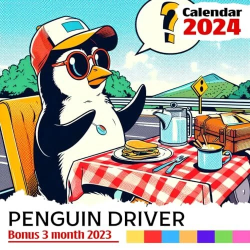 PENGUIN DRIVER CALENDAR 2024 Jan 2024 to Dec 2024 Bonus 3 Months Last