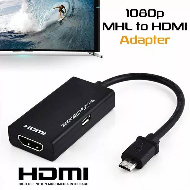 Micro USB Male To HDMI Female Adapter Cable Cord For Android Smartphon Tablet TV