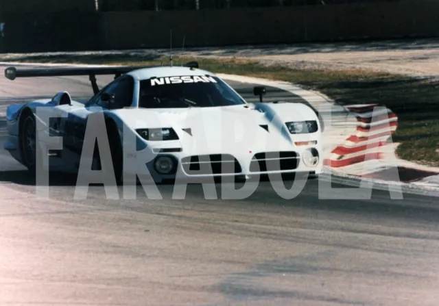 Foto vintage Auto, Prove Nissan Gt, 24 ore Le Mans, 1998, stampa 15 x 21 cm