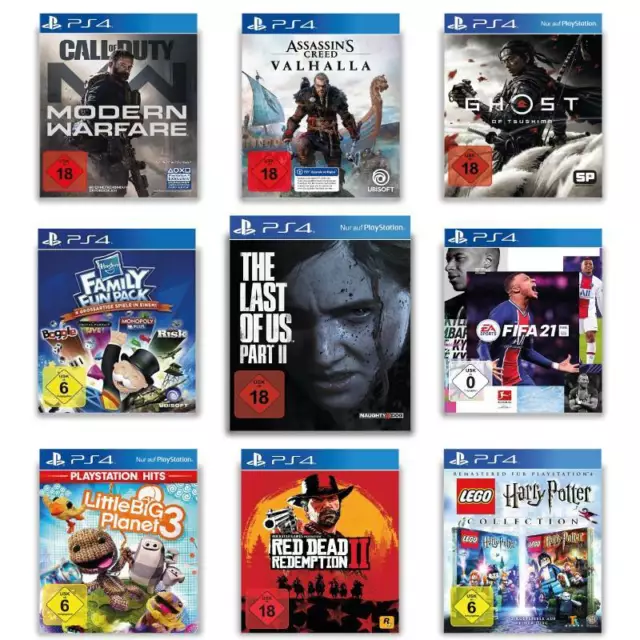 Playstation 4 Spiele AUSWAHL - Minecraft - Fifa - Valhalla - Call of Duty - PS4