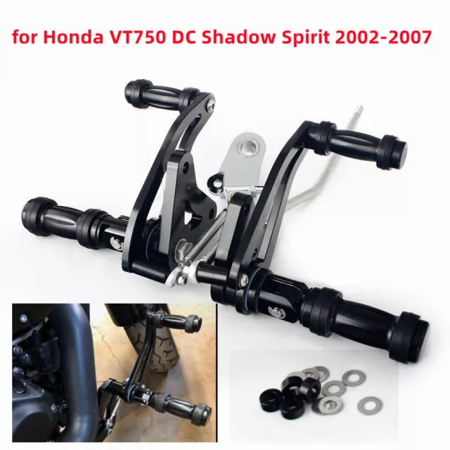 Forward Control Extension Footpegs For Honda VT750DC Shadow Spirit 750 2002-2007