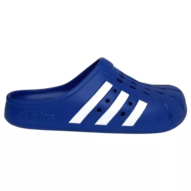 adidas Originals Mens Adilette Clog Size 9 Royal Blue White Lightweight Sandals