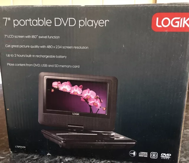 LOGIK 7 inch Portable DVD Player L7SPDVDII