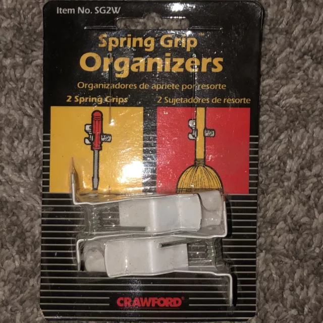 Crawford SG2W Steel White Zinc Finish 5 lbs. Capacity Spring Grip 2 Spring