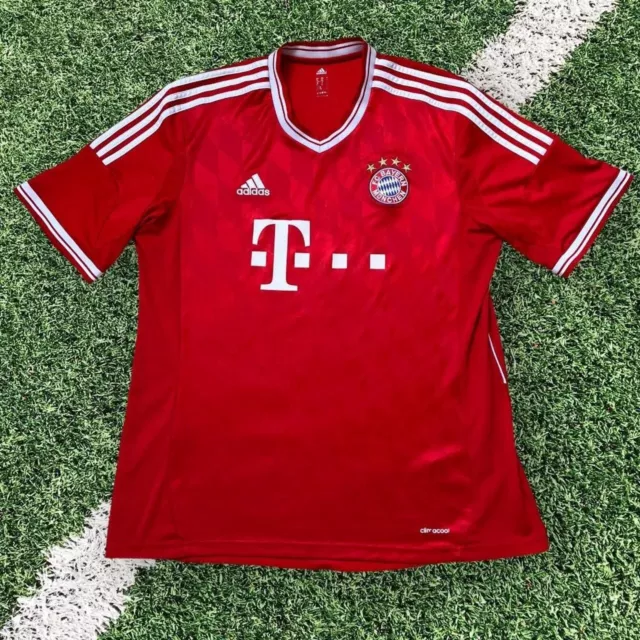Bayern Munich Football Shirt 2013/14 Adidas Home Kit Men's XL Original