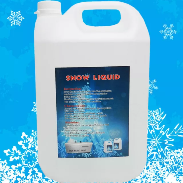5L High Grade Snow Machine Fluid Liquid Foam Juice For Standard Snow Machine