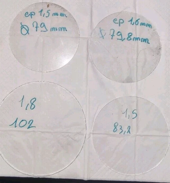 Verre Plat Pour Réveil Ou Pendule – Diamètre 87,1 Mm – Marque Comodhor – Neuf