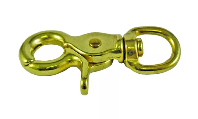 rOund SWIVEL Eye spring TRIGGER bolt SNAP BRASS 3/4" x 2 1/2" BLUEHAWK 0348553