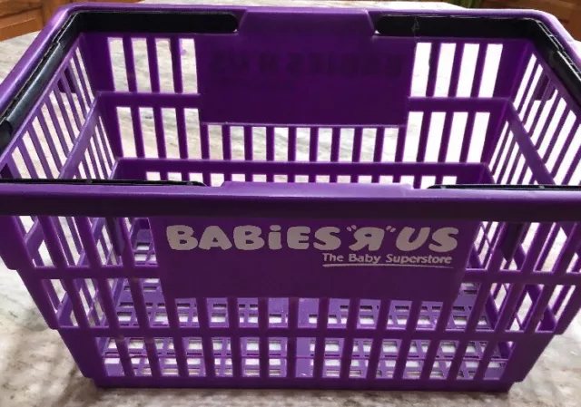 Babies R US Toy PLASTIC HAND SHOPPING BASKET RARE VINTAGE COLLECTIBLE-SHIP N 24H