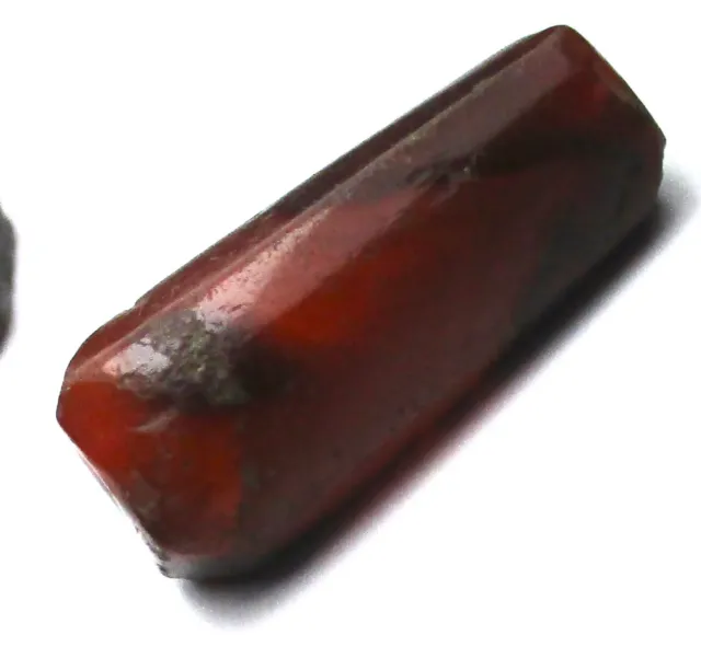RARE STUNNING ANCIENT LARGE BANDED CARNELIAN AGATE TEAR DROP BEAD 11mm x 28mm