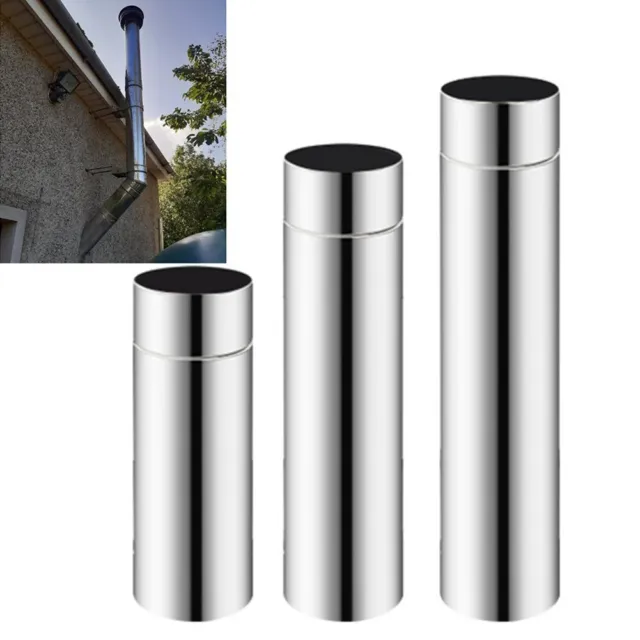 Argent Stove Pipe Acier Inoxydable 2.3in 20/30/40cm 20cm/30cm/40cm Durable