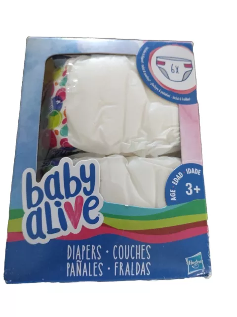 Baby Alive Hasbro Doll Diapers Refill Pack 6 Count