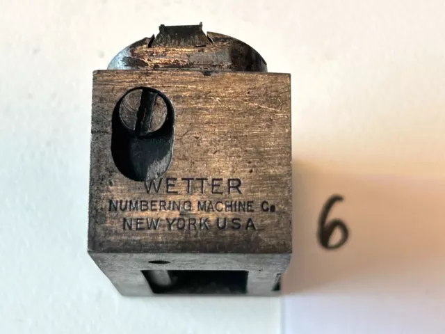 Antique Wetter Numbering Machine Letterpress Pica Model 2 Pat. 1906 RARE  t6 3