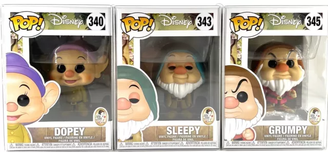 Funko Pop! Disney Snow White & the Seven Dwarfs Grumpy Sleepy Dopey Set of 3