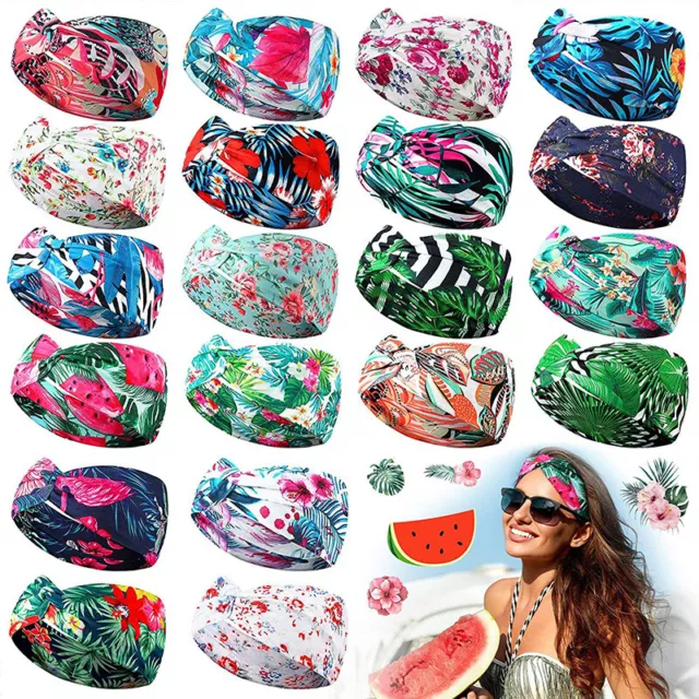 Women Running Soft Wide Hairband Yoga Elastic Stretch Headband Turban Head Wrap#