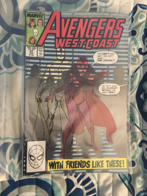 Avengers West Coast  #47 Marvel Comics Vf+/nm- Scarlet Witch Wanda Vision
