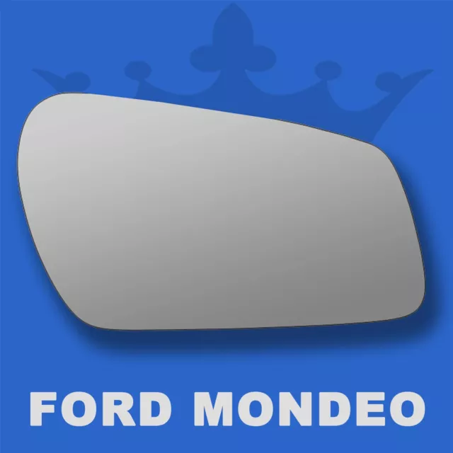 Ford Mondeo wing door mirror glass 2003-2007 Right Driver side Spherical